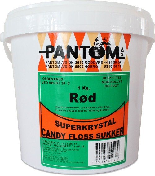 Rød candyfloss sukker 1kg