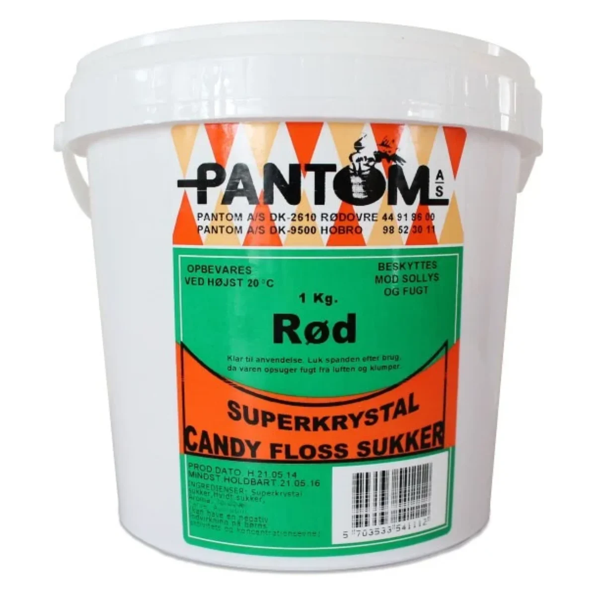 Product resize (61) Rød candyfloss sukker 1kg