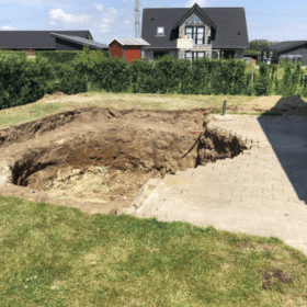 Udgravning til Swimmingpool