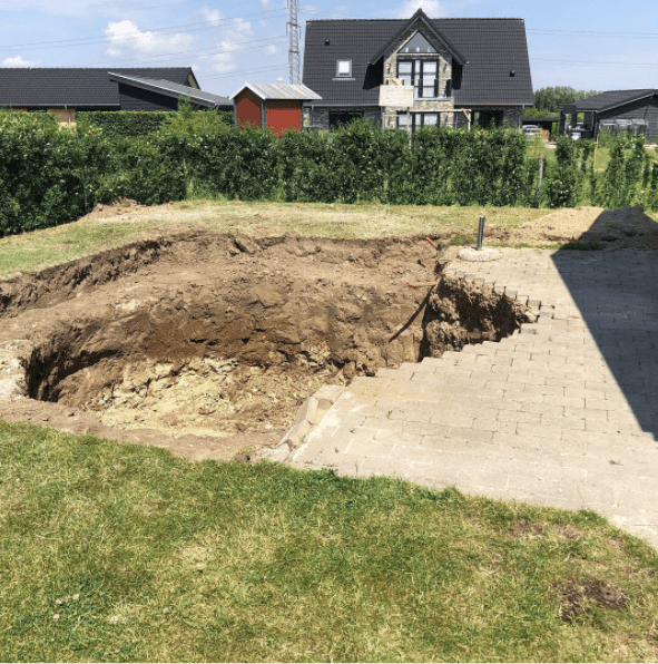 Udgravning til Swimmingpool
